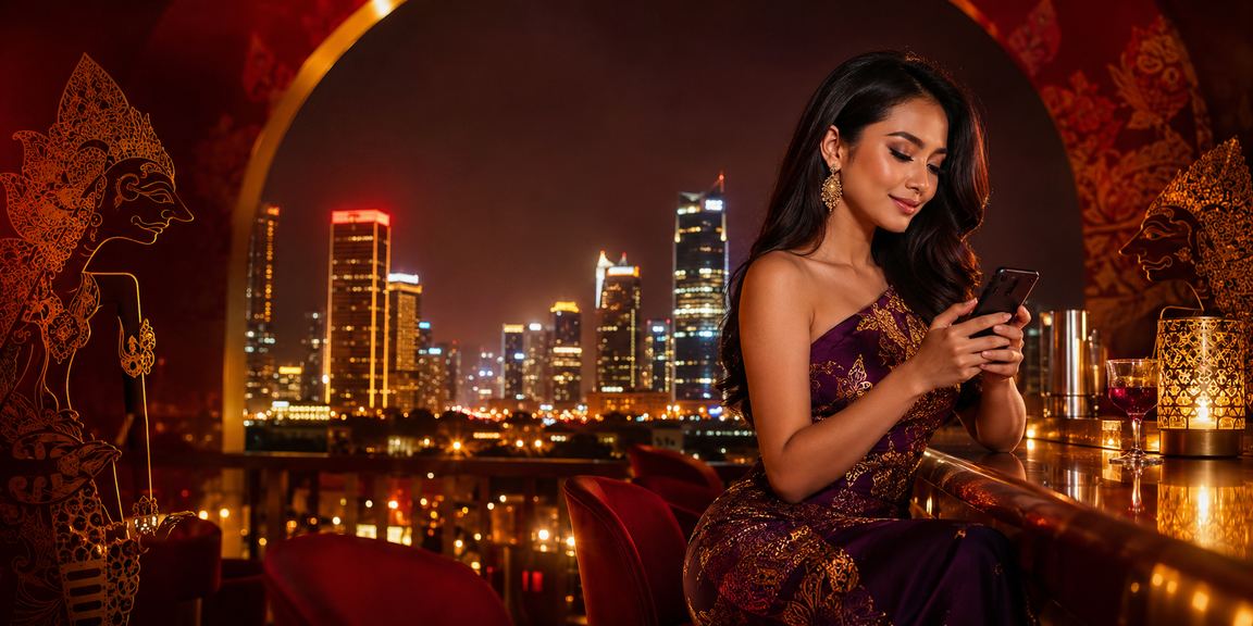 Model menggunakan ponsel untuk bermain casino mobile
